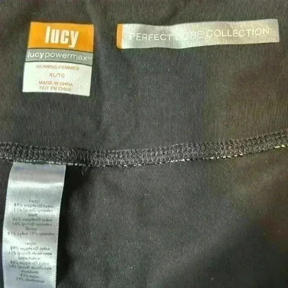 Lucy black leggings with green accents size XL .  Perfect core collection - Picture 3 of 3